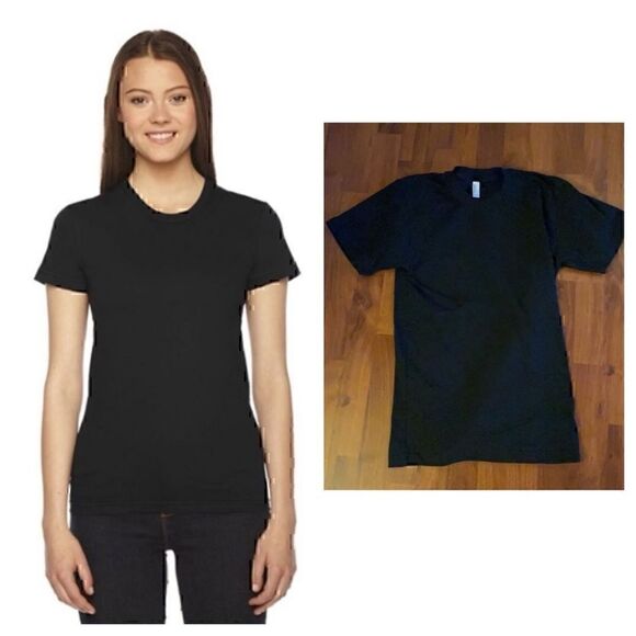 New! American Apparel Black T-shirt Small - Picture 1 of 3